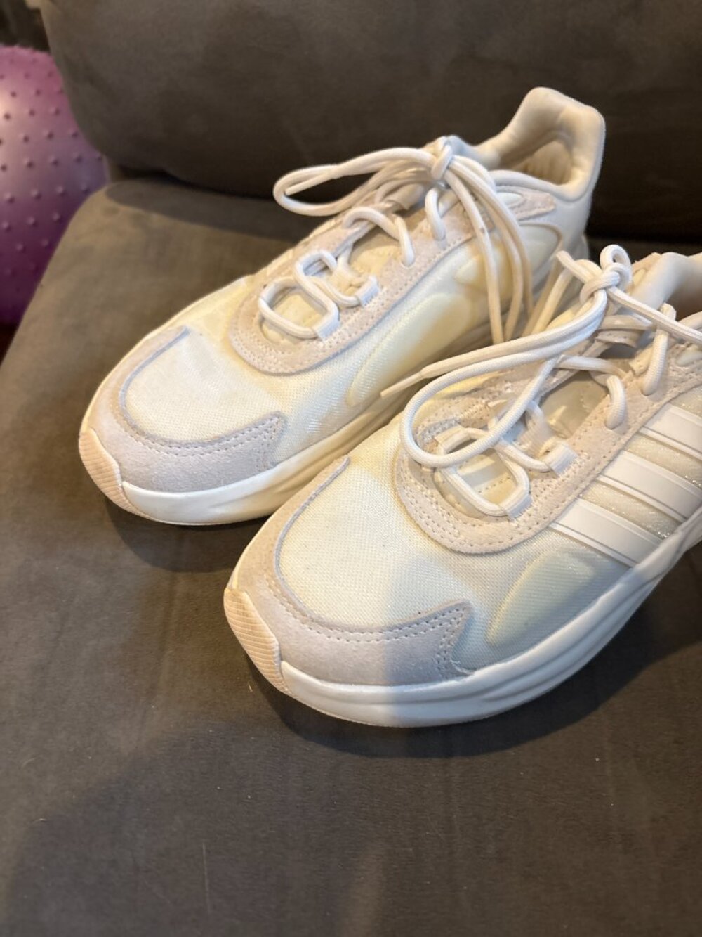 Adidas Cloudfoam Ozelle sneakers cream tan beige - Picture 2 of 5